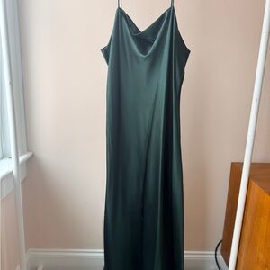 Banana Republic Emerald Green Silk Dress L